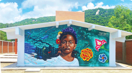 Mural en escuela